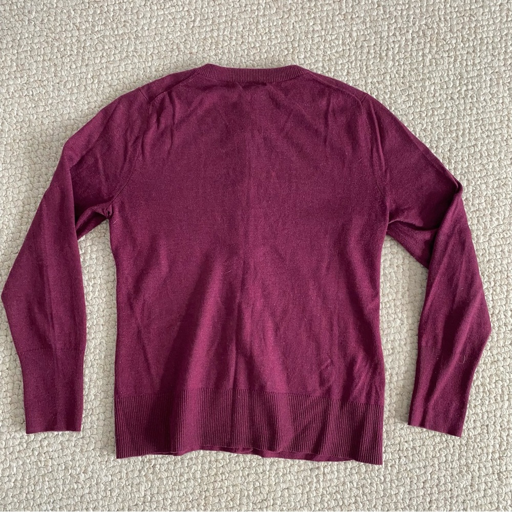 Eddie Bauer Women's Burgundy Cardigan Size Small - Picture 2 of 7